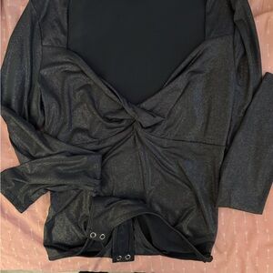 Express Black Body Contour Bodysuit